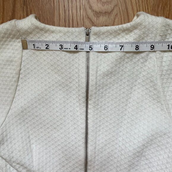 Banana Republic Waffle Weave Knit Flare Short Sleeve Dress Size 0P - Picture 10 of 13